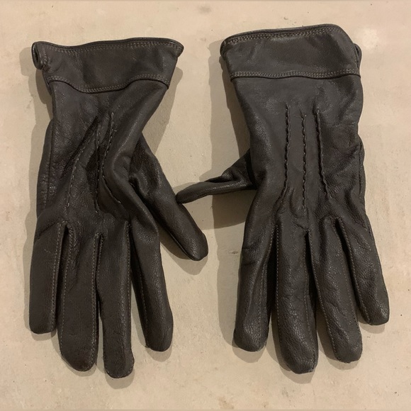 DANIER Women’s Italian Leather Gloves Dark Brown - Picture 1 of 4